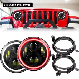 9'' inch LED Headlights DRL for Jeep Wrangler JL Gladiator 2018 2019 2020 2021 - Picture 1 of 12