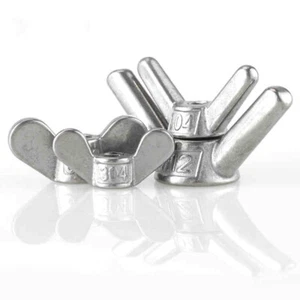 Wing Nuts M3 M4 M5 M6 M8 M10 M12 Butterfly Thumb Nut 201/A2/A4 Stainless Steel - Picture 1 of 5