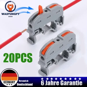 20X Reihenklemmen Hutschiene 0.08-4 mm² PCT-211 Durchgangsklemmen Hutschiene Kit - Bild 1 von 10