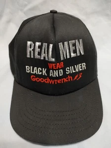 Dale Earnhardt Real Men Wear Black and silver Goodwrench #3 Nascar Snapback Hat - Picture 1 of 5