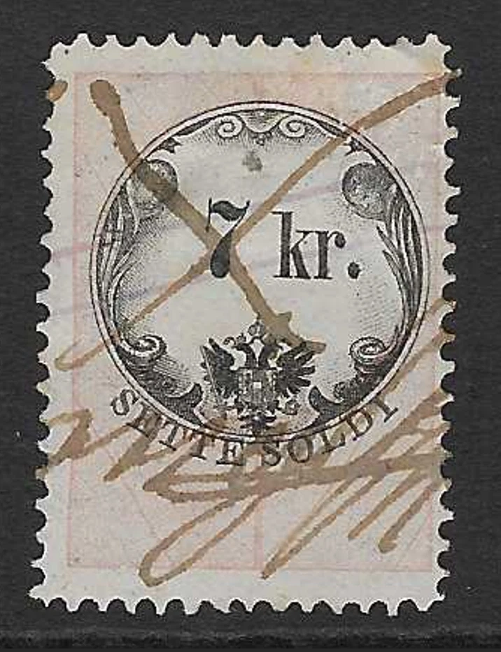 Austria 1870 4kr Revenue Used Pink - S32416 - Image 1 of 1