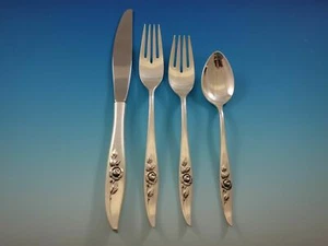 Belle Rose by Oneida Sterling Silver Regular Size Place Setting(s) 4pc - Picture 1 of 8