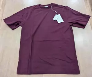 $660 Mens Burberry EKD Cotton Crewneck T-Shirt Plum Small - Picture 1 of 6