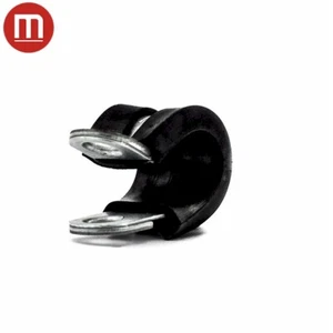 9mm Wide Rubber Lined Cable P Clip Zinc Plated Steel Packs 10/25 - Galvanised - Picture 1 of 4