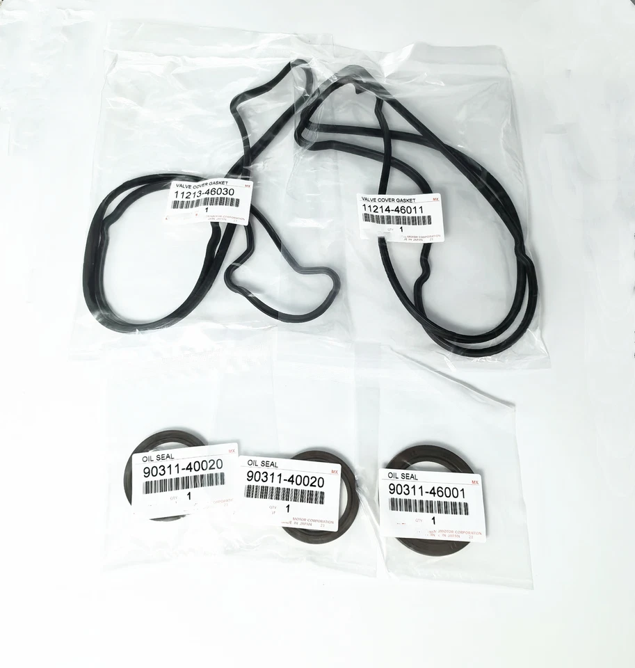 Juntas de cubierta de válvula OEM con sellos de manivela y leva para Toyota Lexus GS300 IS300 Foto 1 de 1