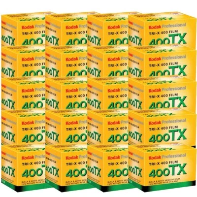 20 Rolls Kodak TX Tri-X 400 135-24 Exposure Pan Black & White 35mm Film - Image 1 of 4