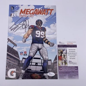 JJ Watt Signed Houston Texans DC Entertainment Comic Book JSA HOF Photo Rare! - Picture 1 of 7