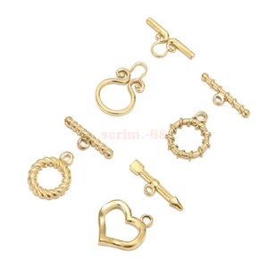 NEW Stainless Steel Gold Tone Toggle Clasps for Bracelet Necklace Making - Picture 1 of 17