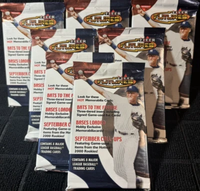 Lote de paquete de pasatiempos Fleer Futures 2001 - 7 pax 56 tarjetas Puhols / Ichiro RC ¡POSIBLE! Foto 1 de 4