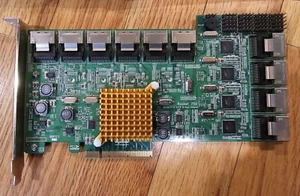 Highpoint Rocket 750 R750 PCIe x8 10-Port 40x SATA 6GB/s HBA Raid Controller - Picture 1 of 4