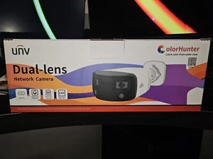 Uniview- UNV 4MP HD ColorHunter Dual-lens Wide Angle Fixed Bullet Network Camera - Picture 1 of 7