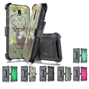 LG Stylo 5 Protective Heavy Duty Shockproof Kickstand+Built in Screen+Belt Clip - Picture 1 of 36