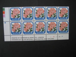 BLOCCO TARGA NUOVA ZELANDA NHM - 1979 ROSE 3c n. 2B (1 punto) SG1088a - Foto 1 di 1