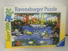 Ravensburger Pond Party Super 200 Jigsaw Puzzle Frogs Turtle Snail 204 Pcs 2001