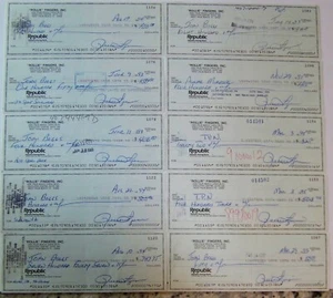 10 Rollie Fingers Signed Autographed Baseball Personal Checks PSA Pre-Certified! - Picture 1 of 3
