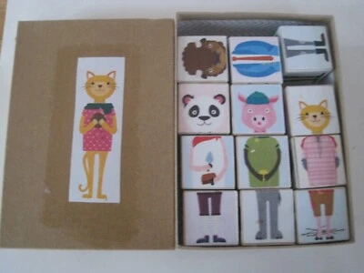 Cat Bear Pig  Animal Assorted Blocks Set - Image 1 of 4