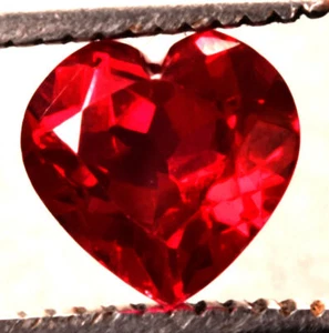 4.55 Cts. Natural Mozambique Red Ruby Heart Shape Certified Gemstone - Picture 1 of 4