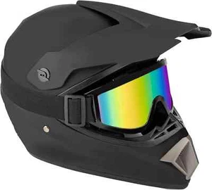 CARTMAN Adult Dirt Bike Helmet DOT Approved Matte Black Medium OPEN BOX - Bild 1 von 6
