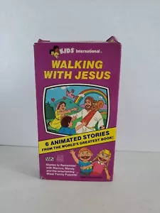 Walking With Jesus! 6 Animated Bible Stories and 6 Puppet Songs VHS cartoons - Picture 1 of 3
