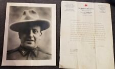 RARE IDd Première Guerre mondiale Croix-Rouge WIA ARMÉE AMÉRICAINE recherche soldat 9ème lettre d'infanterie épingles photo