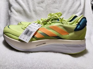 adidas Adizero Boston 10 M Pulse Lime Yellow White Running Shoe GY0927 Size 11.5 - Picture 1 of 4