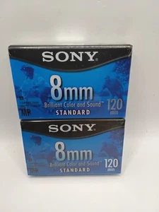 Lot de 2 bandes vierges Sony 8 mm MPL standard 120 min P6-120MPL SCELLÉES - Photo 1 sur 2