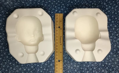 Cabeza de muñeca molde deslizante de cerámica vintage 14" Emily Expressions Effner Foto 1 de 4