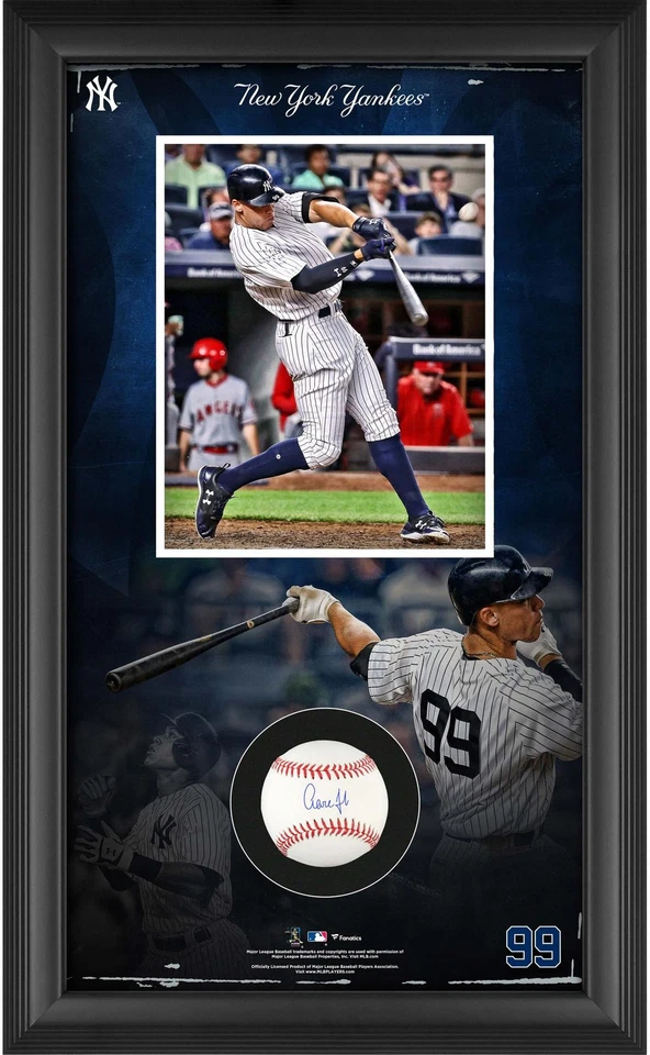 Aaron Judge New York Yankees Enmarcado Autografiado Béisbol Collage Shadowbox Foto 1 de 1
