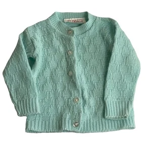 Cardigan neonato vintage maglione maglia bottoni acqua taglia 6 mesi stile Sherri - Foto 1 di 6