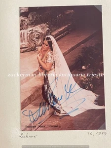 LUCIANA SERRA Soprano in Lacmé 1979 foto teatro con autografo - Imagen 1 de 1