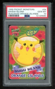 Pokemon Japanese Sealdass Orange Islands 04 Daidai Island 4 Card PSA 10 72129680 - Picture 1 of 2