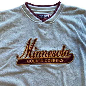 Felpa girocollo Minnesota Golden Gophers XL quadri ricamati - Foto 1 di 7