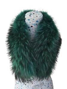 PELZKRAGEN von MURMASKY VERDE FOURRURE de RENARD silver FOX LIGHT GREEN - Bild 1 von 11