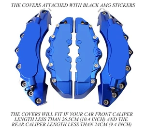 4PCS X DARK BLUE BRAKE CALIPER COVER FOR MERCEDES 4MATIC A B C E GL GLA GLE CLK - Picture 1 of 14
