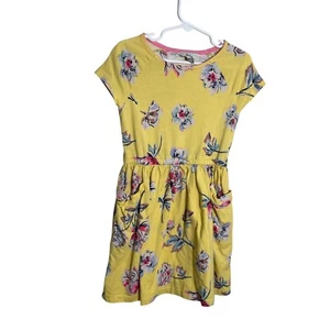 Joules Dress Girl's 6 Years Yellow Floral Short Sleeve Mini Sheath Colorful - Picture 1 of 8