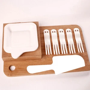 White Disposable Plates & Smiley Forks Knives Set for Kids Birthday Party Event - Picture 1 of 6