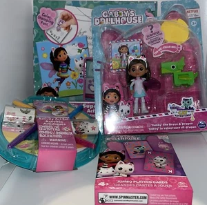 4 PC-Gabby's Dollhouse Gabby The Brave Bundle-Art Set,Playing Cards,Stamping Set - Picture 1 of 5