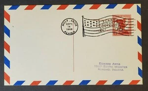 1966 Holy Cross Alaska Kokomo Indiana AK Purchase Flag Cancel Air Mail Cover - Picture 1 of 2