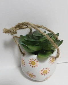 NEW - Artificial Mini Faux Succulent Plant - SUN FLOWERS Hanging Ornament /Desk - Picture 1 of 5