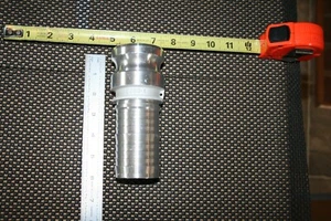 E-200-X 2" Aluminum Male Camlock X Barbed Hose Shank Fitting Coupling New - Picture 1 of 4