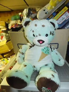 RARE Build A Bear Baskin Robbin Mint Chocolate Chip Teddy +Ice Cream Shirt Plush - Picture 1 of 5