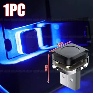 Blue Mini USB LED Car Interior Light Neon Atmosphere Ambient Lamp Accessories · - Bild 1 von 7