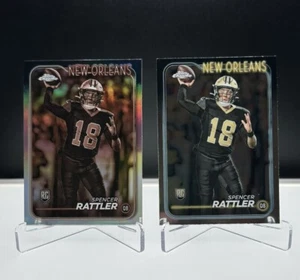 Lote de tarjetas base y sepia Spencer Rattler de fútbol americano cromado Topps 2024 #213 - ¡Bonito! - Imagen 1 de 5