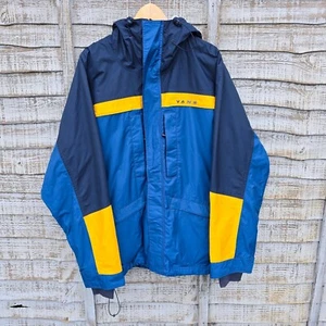 Vintage Vans UPS 18 Ski Tech Outdoor Jacket Mens XL Yellow Blue - Picture 1 of 8