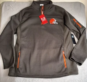 Cleveland Browns Pullover Herren 1XL Braun NFL Team Apparel 1/4 Zip Ultra Game - Bild 1 von 9