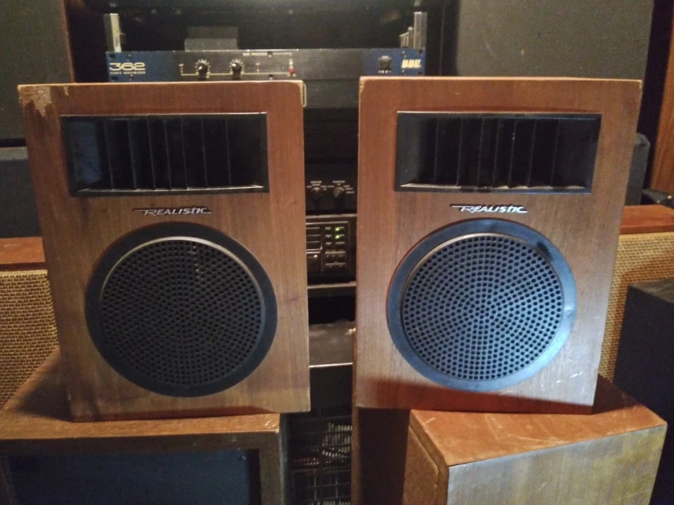 Altavoces de estantería de madera Minimus 5 realistas de colección probados y funcionando 40-255B Foto 1 de 4