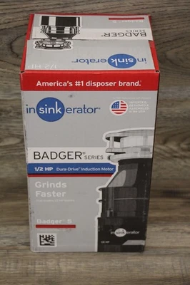 NUEVO Disparador de residuos de alimentos InSinkErator Badger 5 serie estándar de 1/2 HP Foto 1 de 2