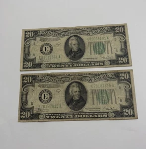 1934 B - 1934 C Richmond, VA $20 Federal Reserve Note Bill Twenty Dollar - Picture 1 of 2