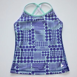 Triple Flip Boutique Girl's Dance Yoga Ivivva Dot Print Strappy Tank Top size 8 - Picture 1 of 2