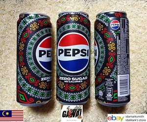 Empty PEPSI ZERO Cola can MALAYSIA 320ml 2025 Sarawak GAWAI FESTIVAL Dayak 6" MY - Picture 1 of 17